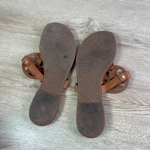 Tory Burch Miller Brown Leather Sandals - Picture 5 of 9